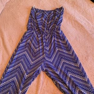 Royal blue & white jumper